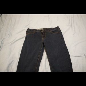 Dark wash skinny jeans